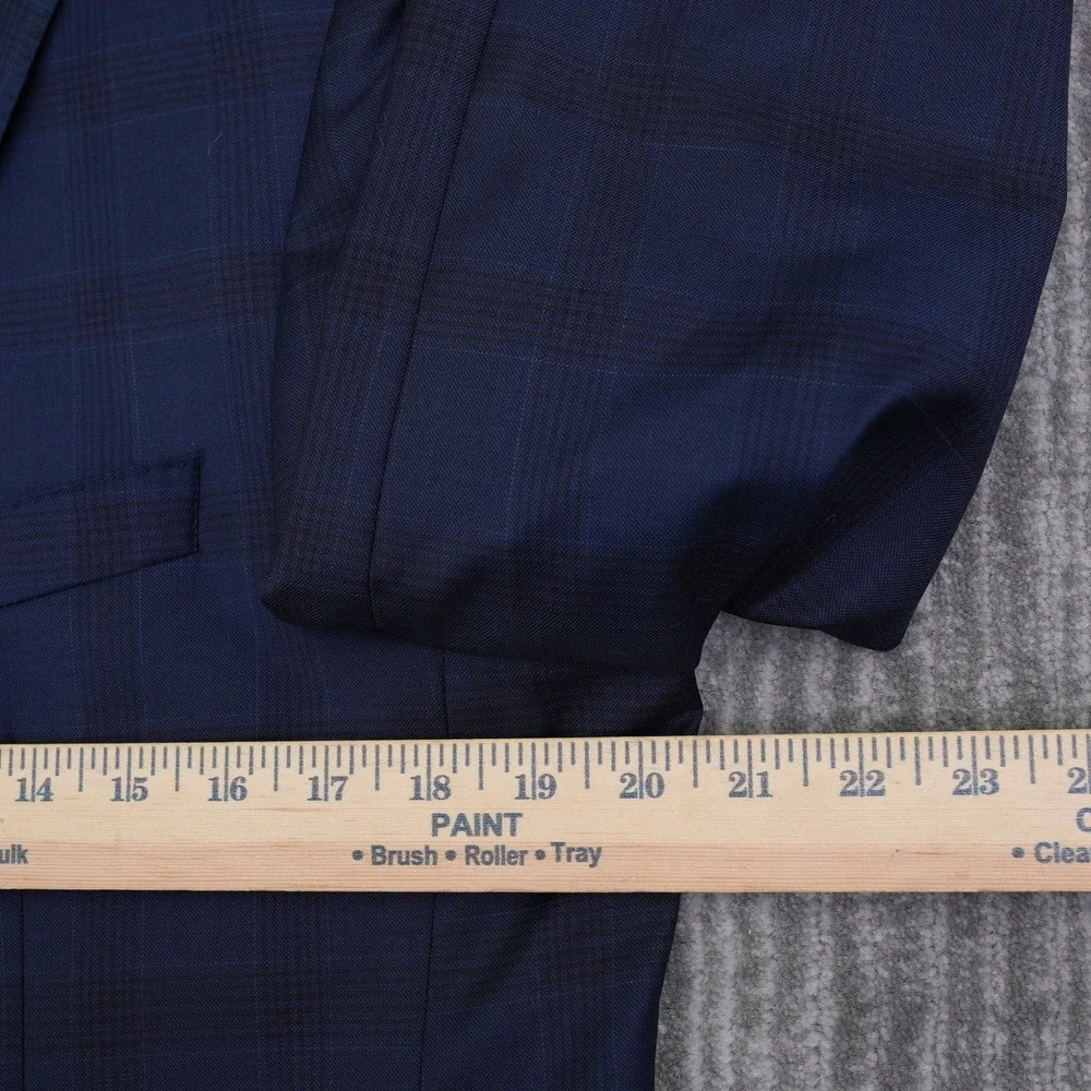 Saks Fifth Avenue Mens Navy Blue Zegna Wool Blazer Sport Coat Made in Italy 40R - Picture 5 of 11